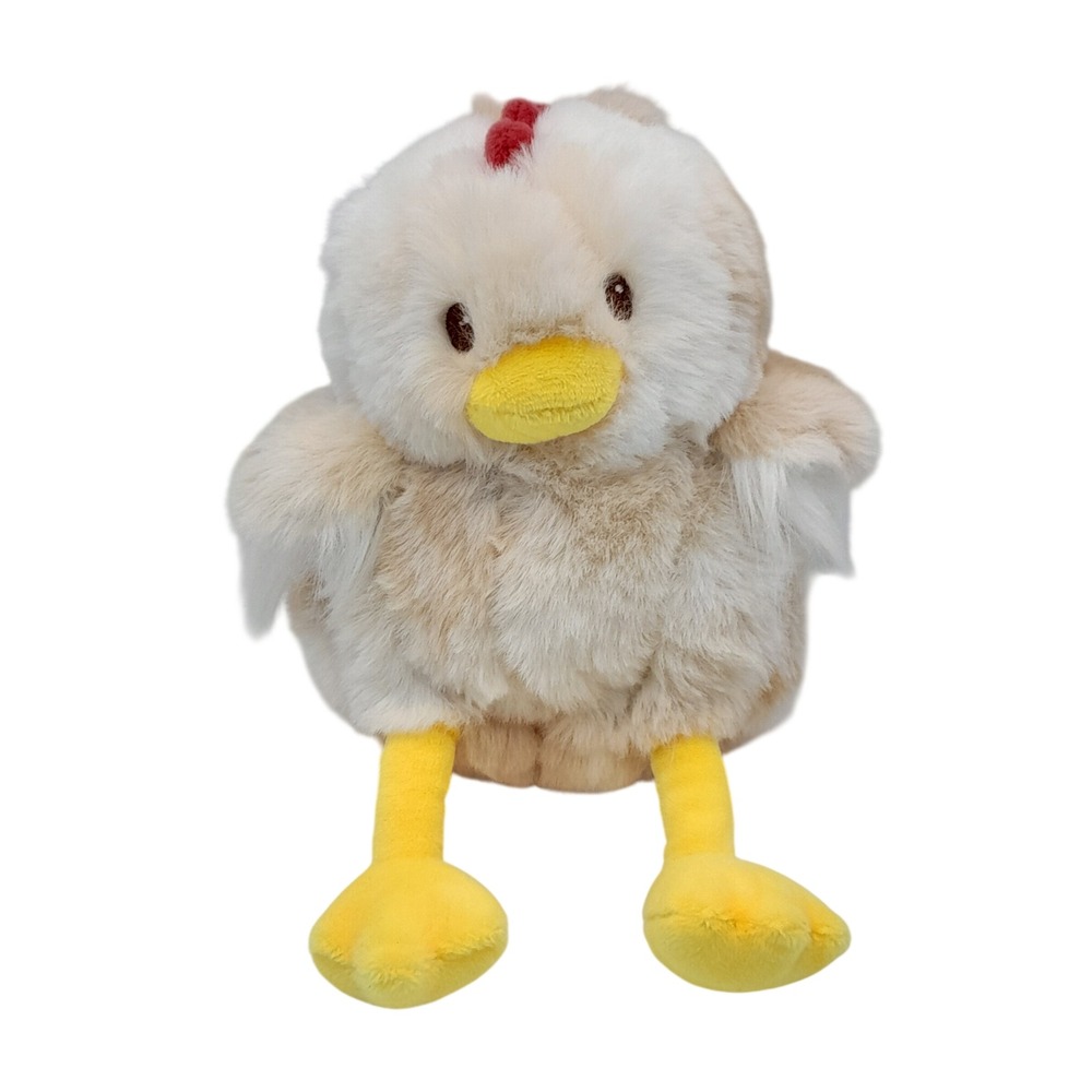 Gigglescape Plush Chicken Stuffed Animal Cream Tan Yellow Bird 6 inch